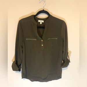 Dark Olive Green Meraki Blouse - Medium